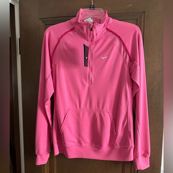 NWT Nike Women’s Long-Sleeve Dri-Fit Pink Pull Over - Picture 1 of 3
